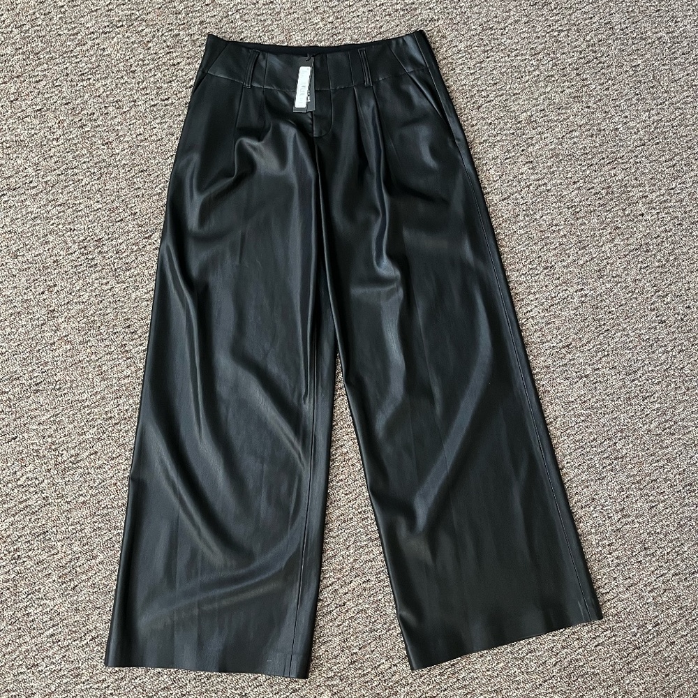 NWT Alice + Olivia Anders Vegan Leather Pants